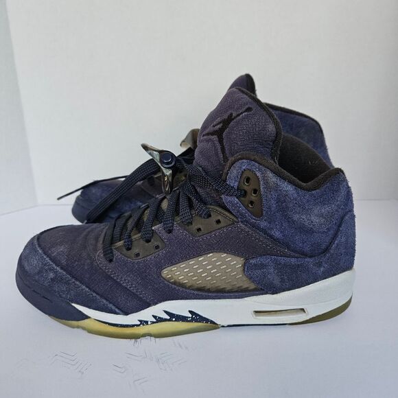 Nike Air Jordan 5 Retro SE Midnight Navy Blue Georgetown Grey size 7 Y - Picture 3 of 9